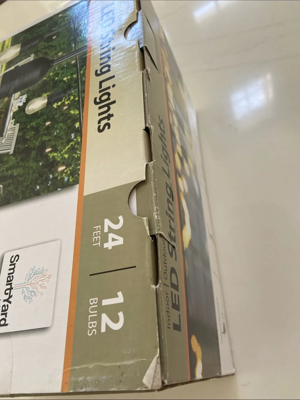 Black LED String Lights - 24ft, 12 Bulbs